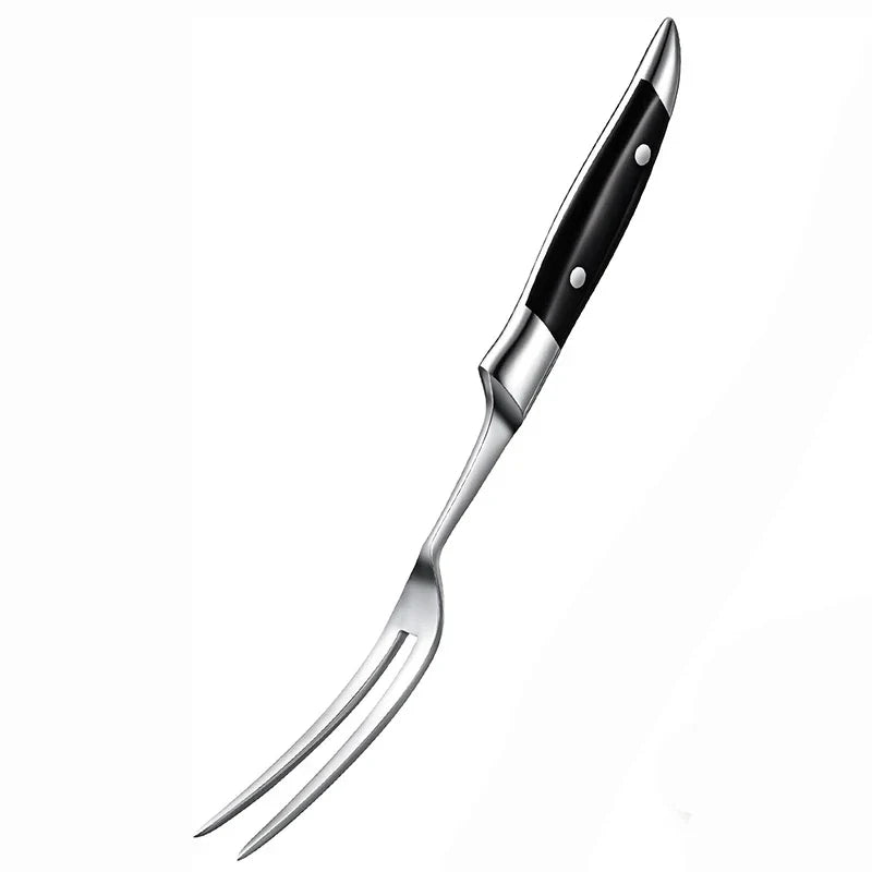 Fleischgabel Edelstahl mit Holzgriff – 30 cm