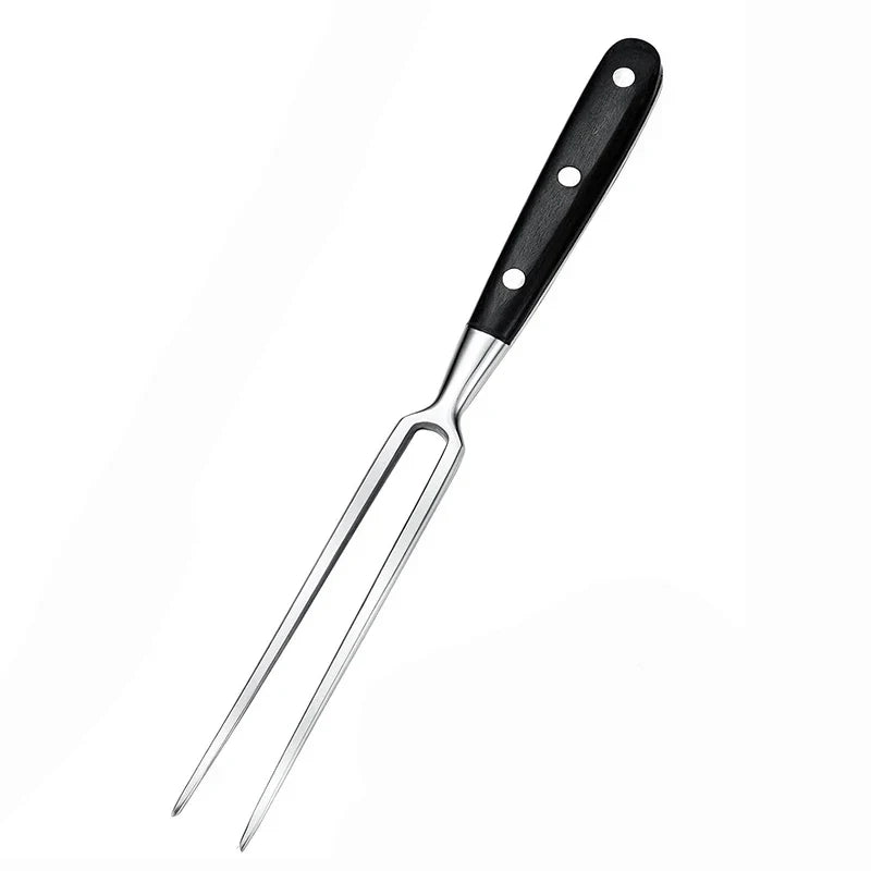 Fleischgabel Edelstahl mit Holzgriff – 30 cm