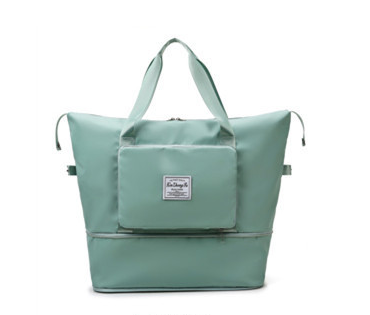 Foldable travel bag with wet compartment