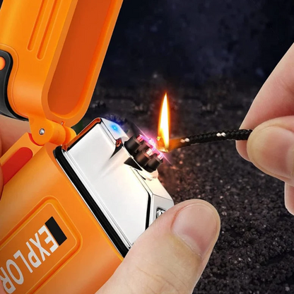 Elektrisches Sturmfeuerzeug wasserdicht IP56 mit USB-C