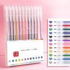 Glitter gel pen set with 1.0-mm ballpoint tip - 8 to 48 colors