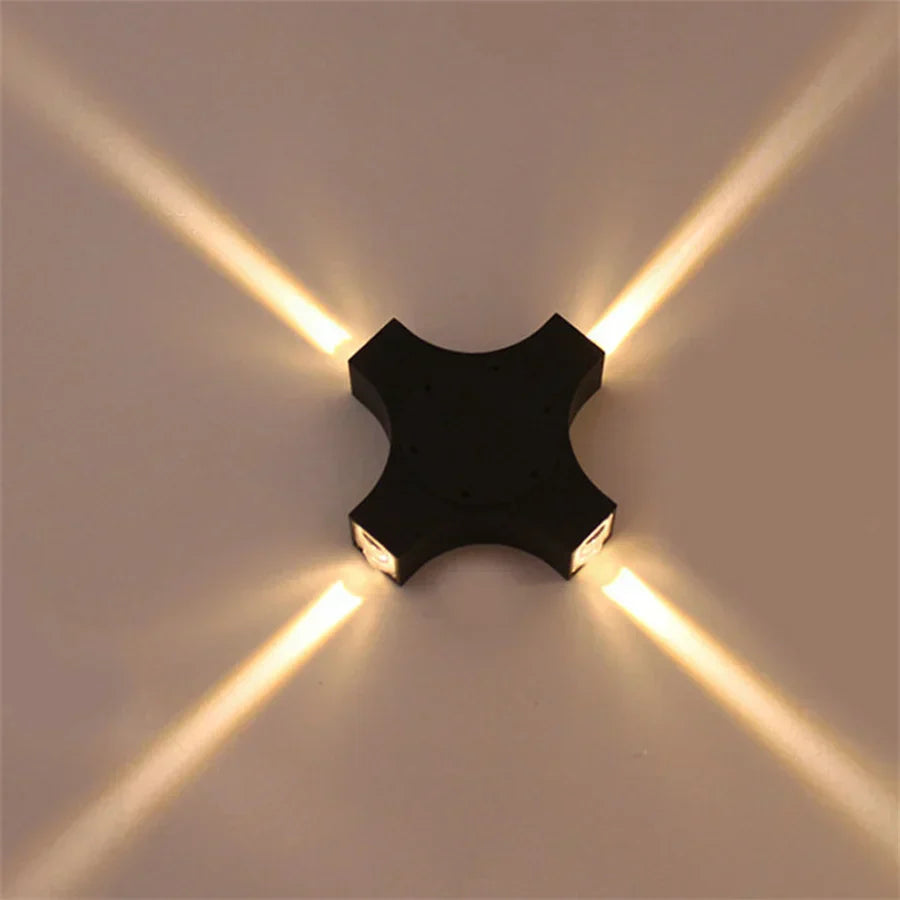 LED Wandleuchte Außen mit Sterneffekt – Wetterfest IP54