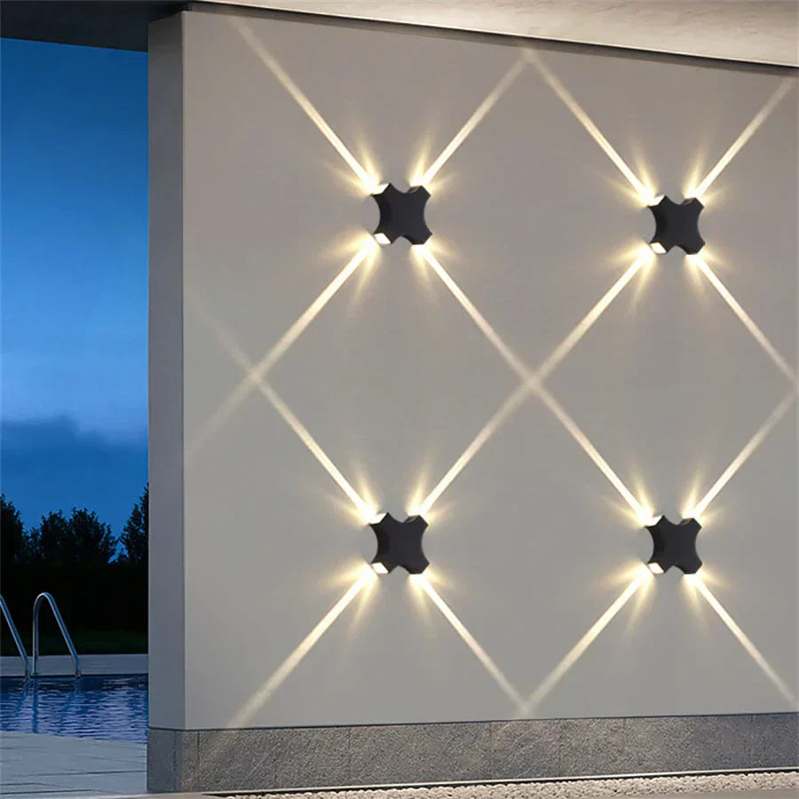 LED Wandleuchte Außen mit Sterneffekt – Wetterfest IP54