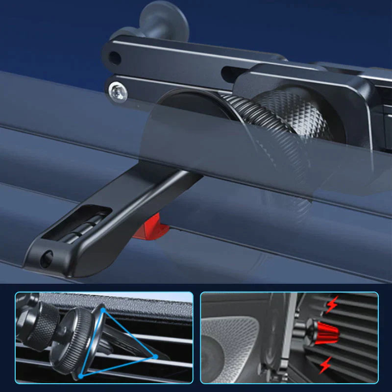 Adjustable car phone holder with air vent mount