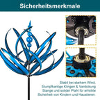 Garden Metal Wind Chime Blue – Rotating, Weather-Resistant