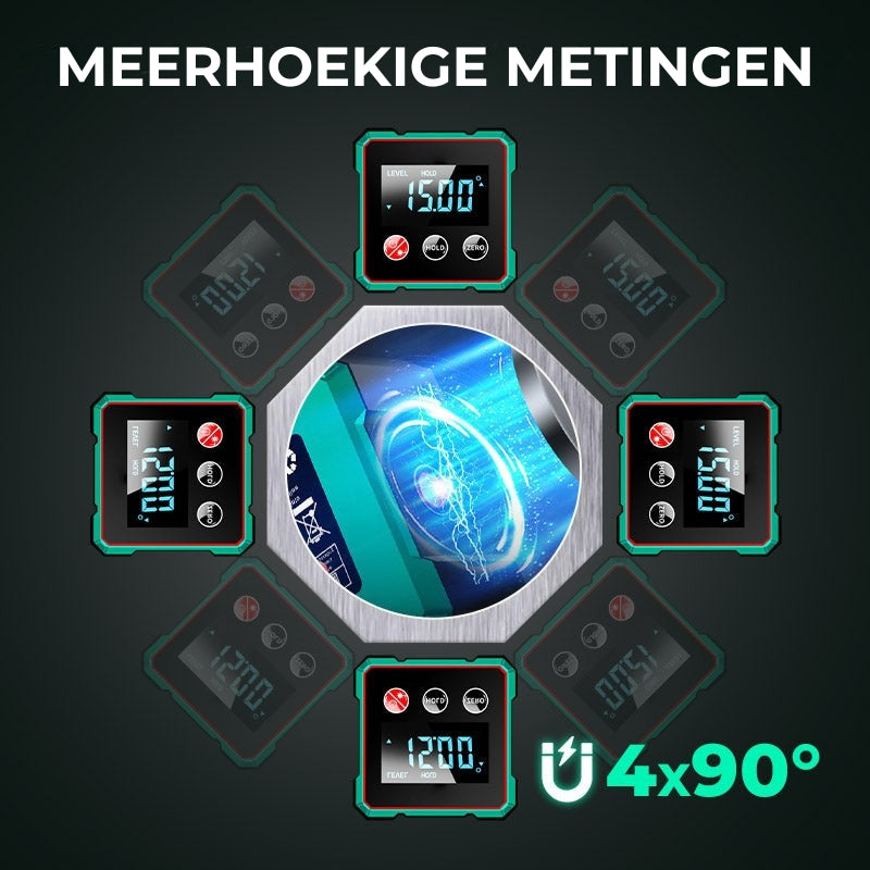 Digital Angle Meter with Magnet and Level Function