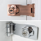 Door lock with hinge bolt and 2 keys