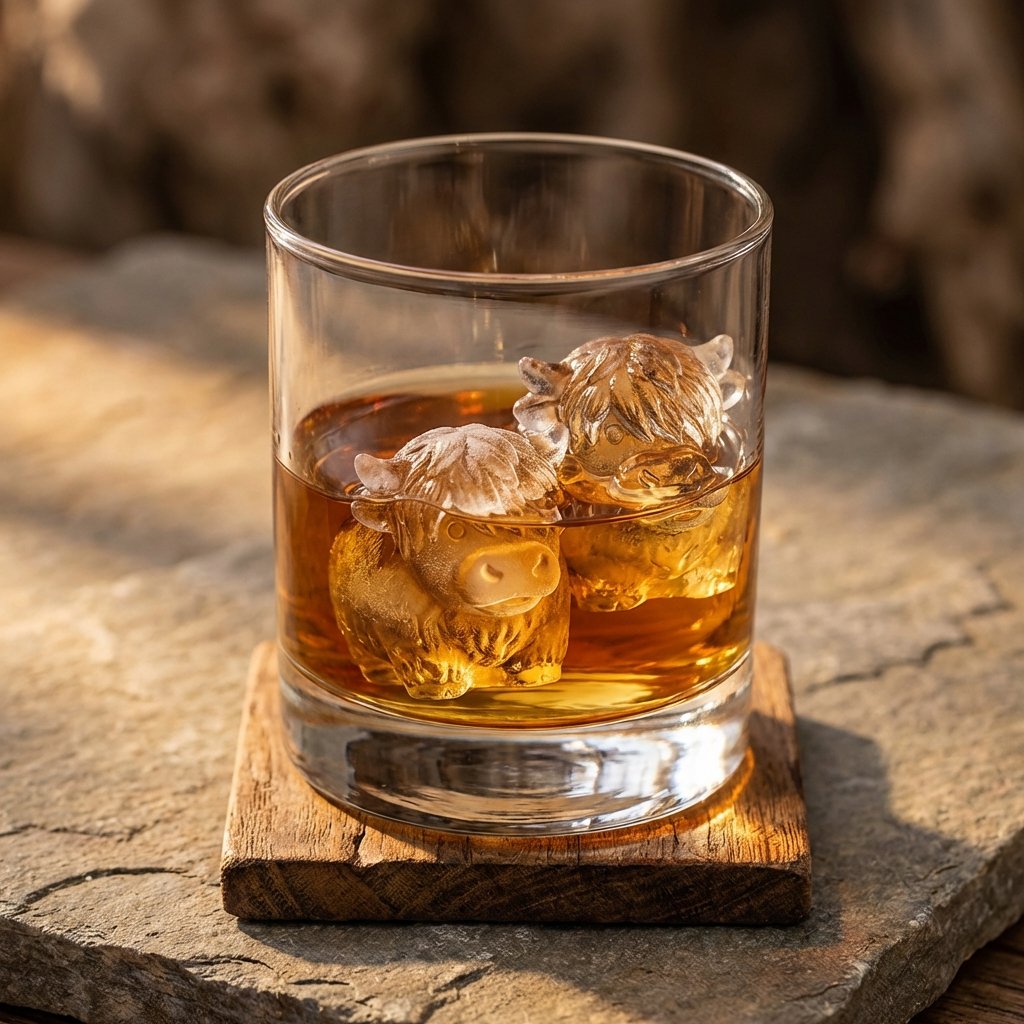 Eiswürfelform Silikon Highland-Kuh mit 6 Mulden