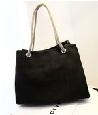 Canvas beach bag with rope handle