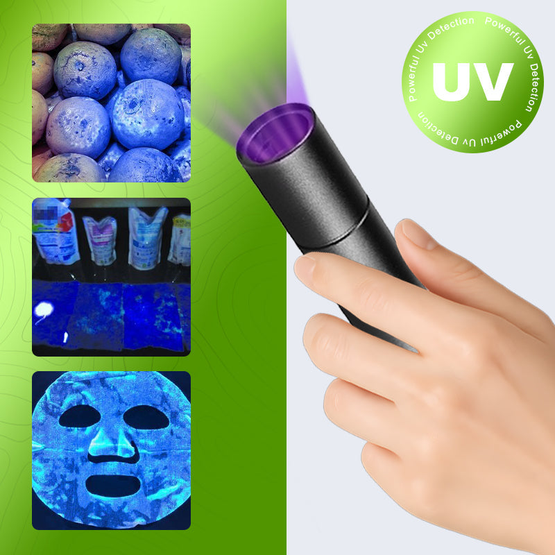 UV-Taschenlampe 365nm – Lebensmittelkontrolle und Hygiene