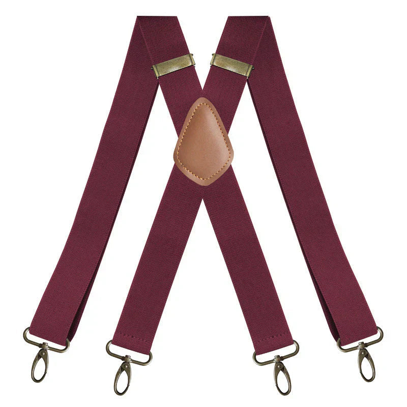 Men's adjustable suspenders with Y-back
