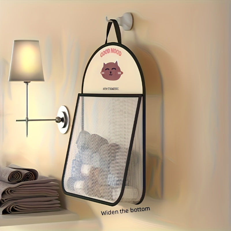 Mesh storage bag with cute animal motifs – foldable