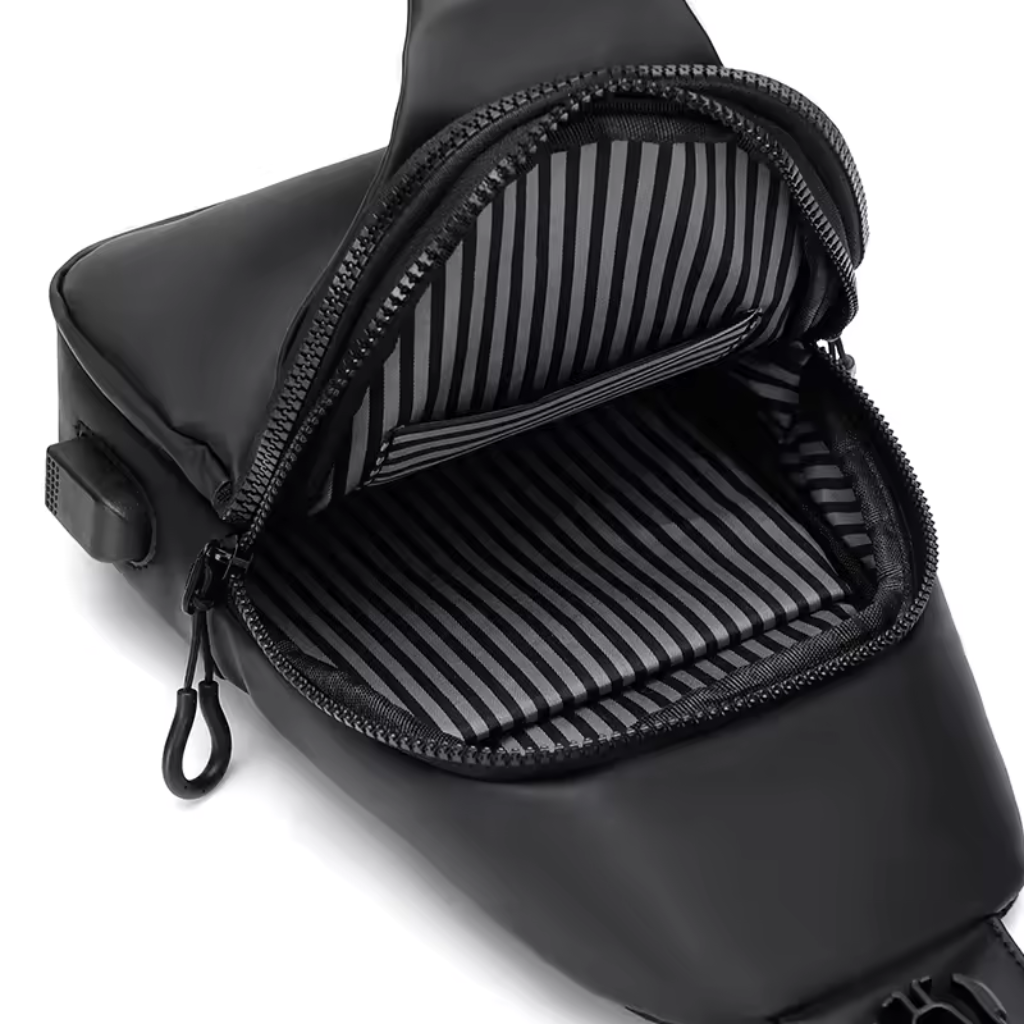 Anti-theft crossbody bag with waterproof protection