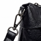Soft Faux Leather Crossbody Bag – 3 Compartments