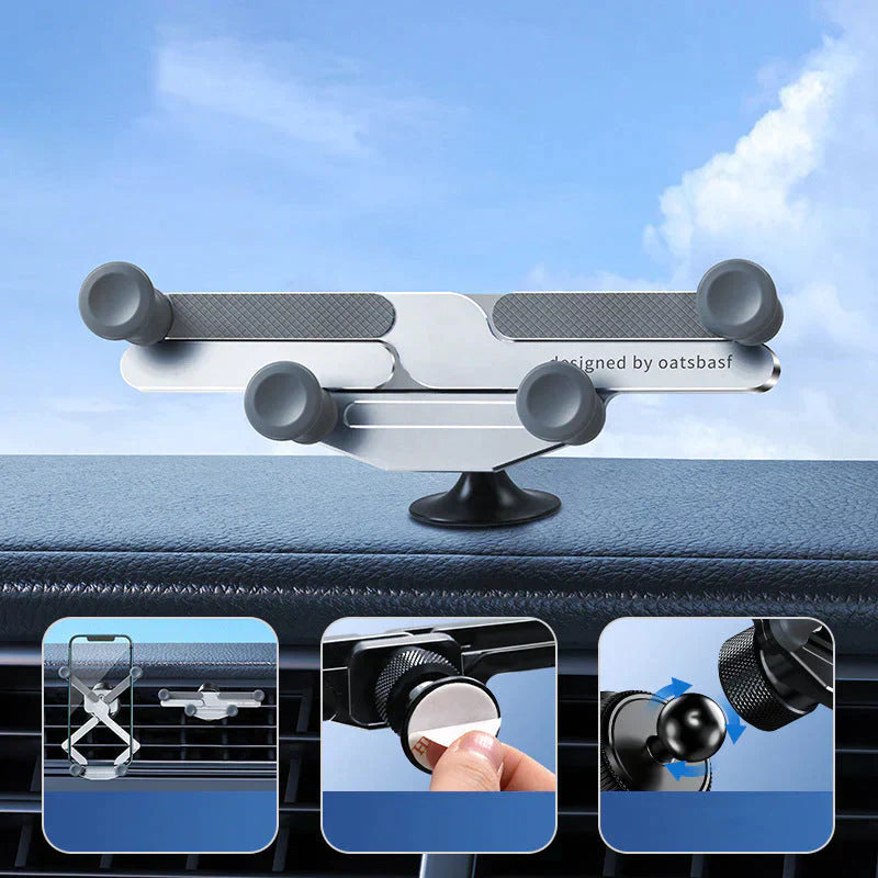 Adjustable car phone holder with air vent mount