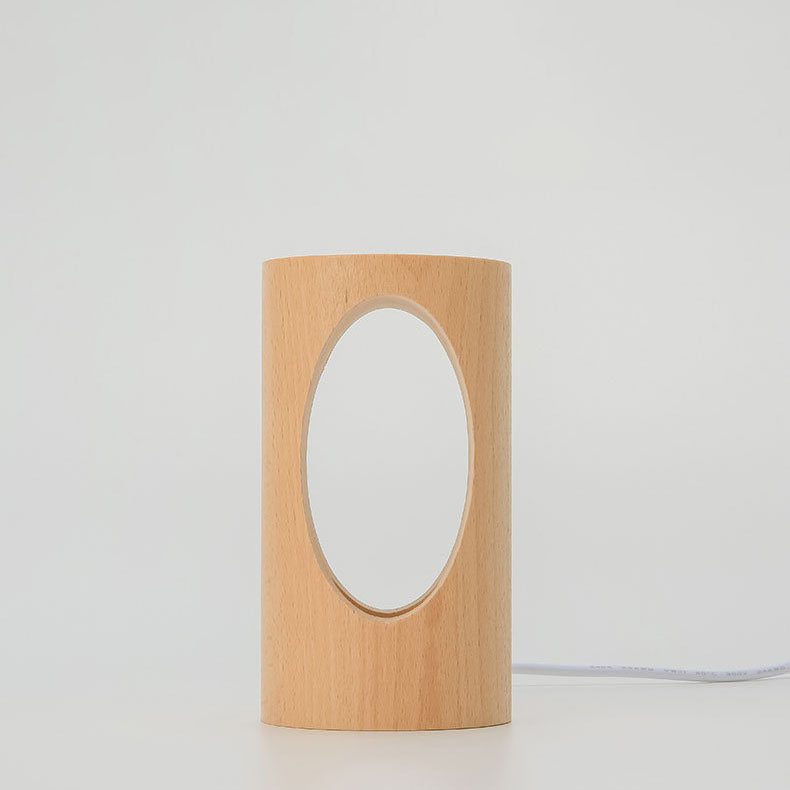 LED Tischlampe Holz -   Mivoza Deutschland
