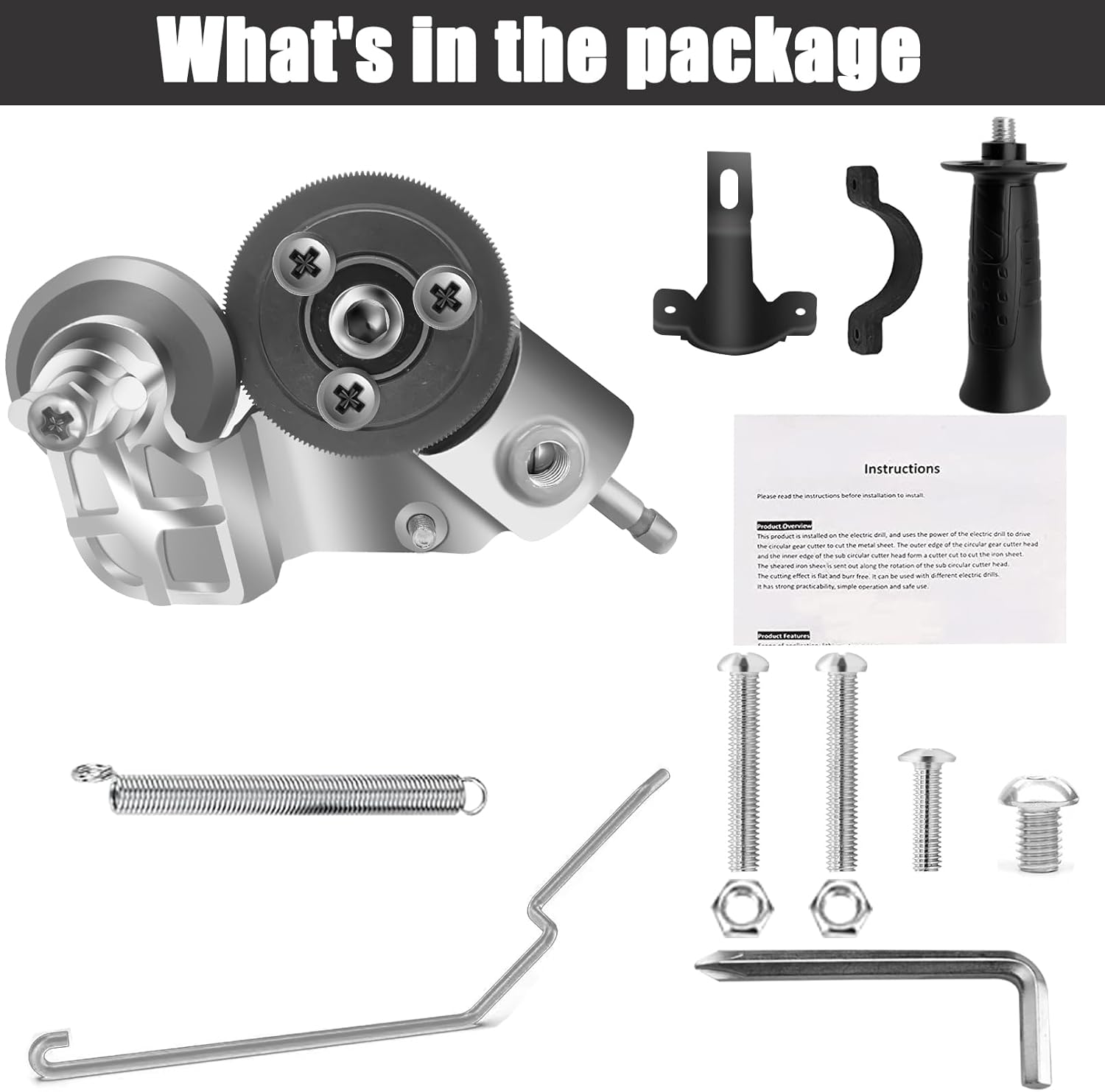 Drill Attachment Metal Cutter with Protective Cover & Cutting Disc