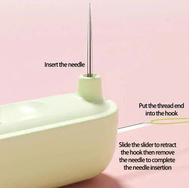 Sewing aid with needle threader and seam ripper