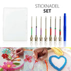 Sticknadel-Set mit 7 verschiedenen Nadelstärken