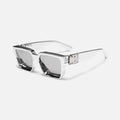 Sonnenbrille mit eckigem Rahmen und Metalldetails