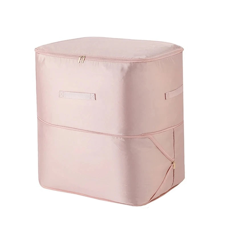 Compression bag for clothing with double zipper