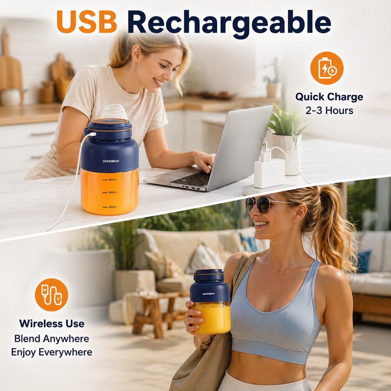 Tragbarer Mixer – Smoothies, Säfte & Shakes auf Knopfdruck