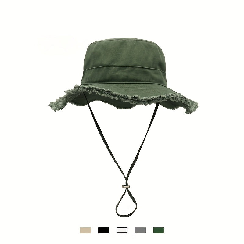 Bucket Hat Baumwolle mit verstellbarem Zugband