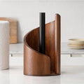 Küchenrollenhalter aus Holz mit Metallstab