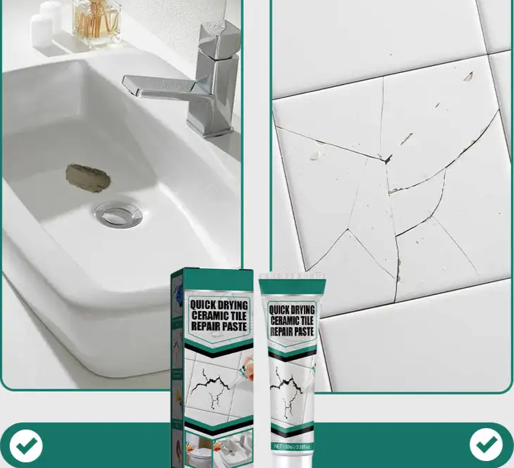 Ceramic Repair Paste – Fast-Drying for Tiles and Sanitary Fixtures