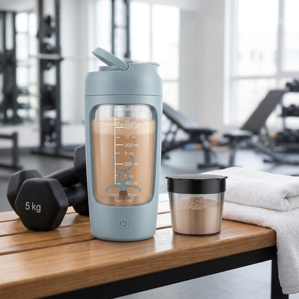 Elektrischer Protein-Shaker mit Akku, 500 ml, USB-C