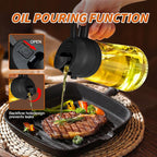 Glass Oil Sprayer 2-in-1 with Spray and Pour Function