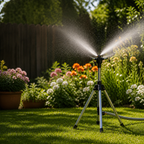Gartenbewässerung 360° mit höhenverstellbarem Sprühkopf