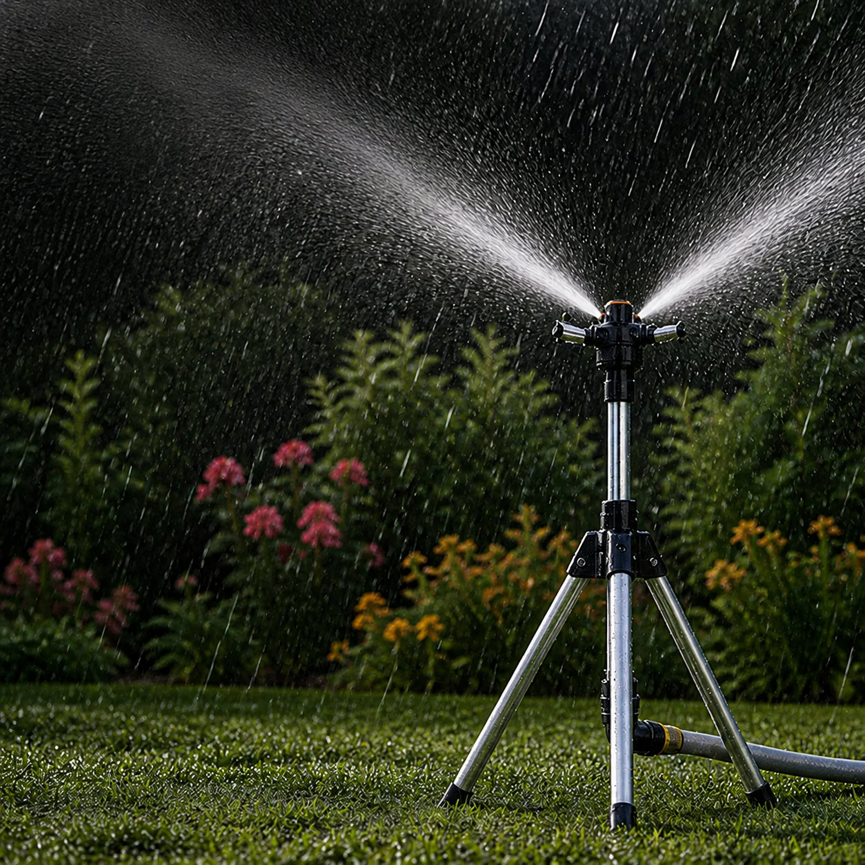Gartenbewässerung 360° mit höhenverstellbarem Sprühkopf
