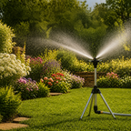 Gartenbewässerung 360° mit höhenverstellbarem Sprühkopf