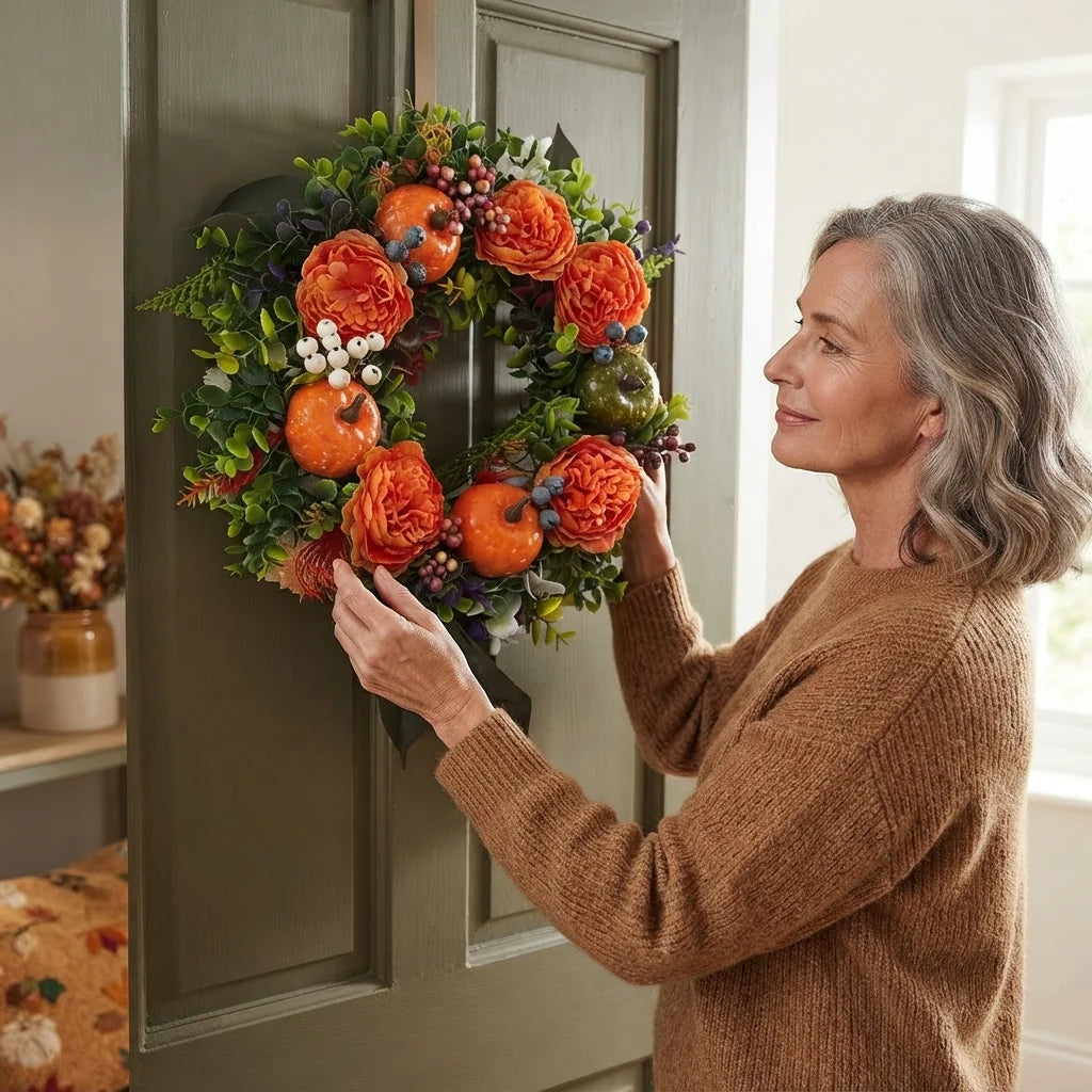 4 Gründe für diesen Herbstkranz mit Kürbissen