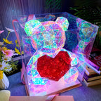 LED Kristall Teddybär mit Farbwechsel