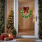 Illuminated LED Christmas wreath, warm white, in green or gold, 30 to 50 cm