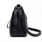 Soft Faux Leather Crossbody Bag – 3 Compartments