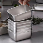 6er-Set Edelstahl-Frischhaltedosen mit Deckel – stapelbar, je 600 ml