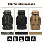 Hiking Backpack 80 Liters – Water-Repellent and Durable