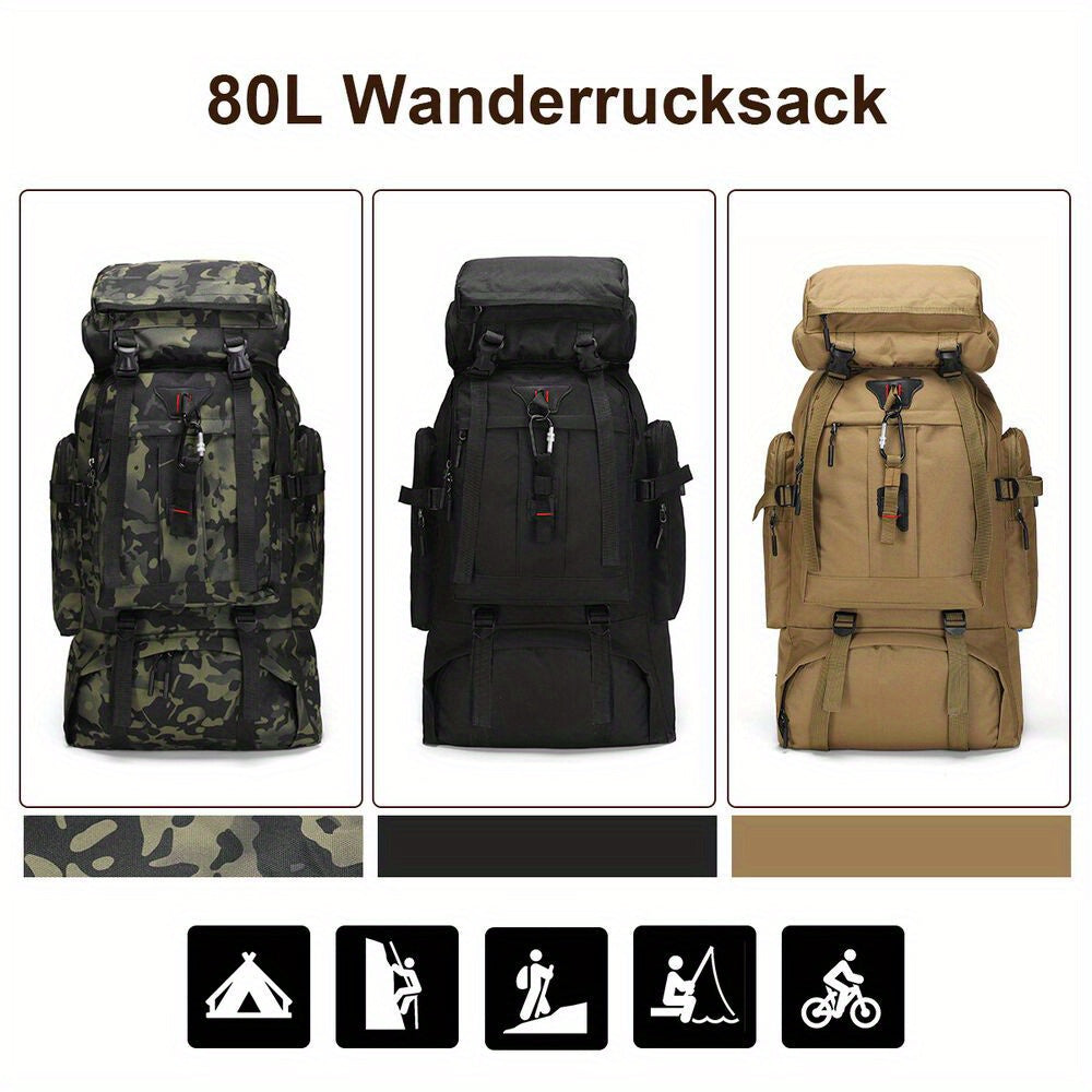 Hiking Backpack 80 Liters – Water-Repellent and Durable