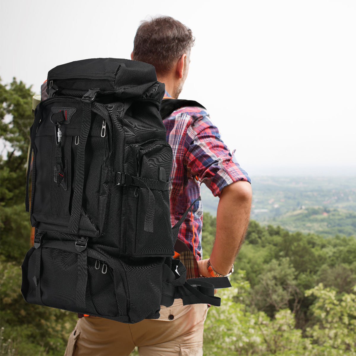 Hiking Backpack 80 Liters – Water-Repellent and Durable