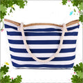 Strandtasche gestreift mit Seilhenkeln