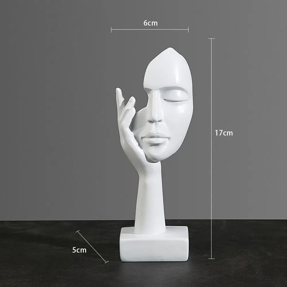Abstract Face Sculpture Resin