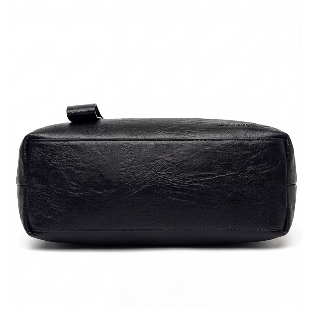 Soft Faux Leather Crossbody Bag – 3 Compartments