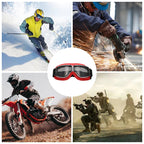 Motorradbrille Vintage-Stil mit verstellbarem Gummiband