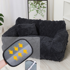Plush Pet Sofa with Raised Edge and Cushion – 4 Colors