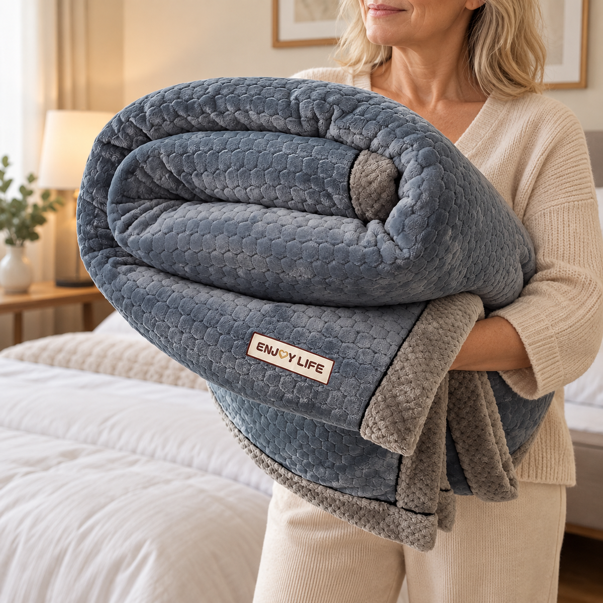 Plüsch Kuscheldecke Milchvelours – Ganzjahres Wohndecke