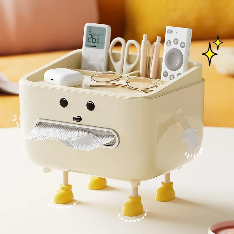 Schreibtisch-Organizer mit Rollen und Papiertuchspender