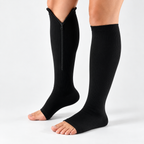 Zip-up compression stockings - Open toe